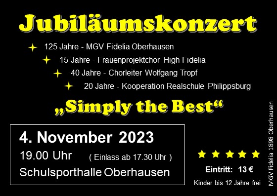 2023 Jubiläumskonzert Eintrittskarte A6 E5