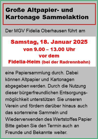 2025 01 18 Altpapiersammlung